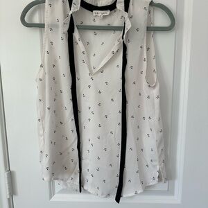 Sweet Rain Anchor Print Blouse